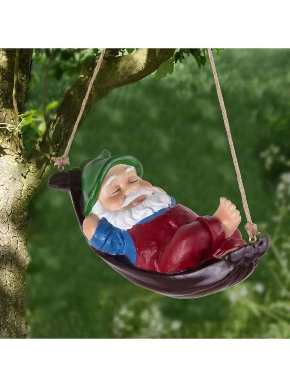 Cute Outdoor Gnome Yard Decor - Resin Hanging Statues for Garden & Backyard Art